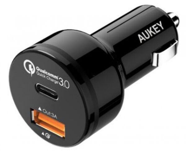 Aukey CC-Y1 - KFZ Ladegerät - 1 x USB-A / 1x USB-C QuickCharge 3.0 6A 33W