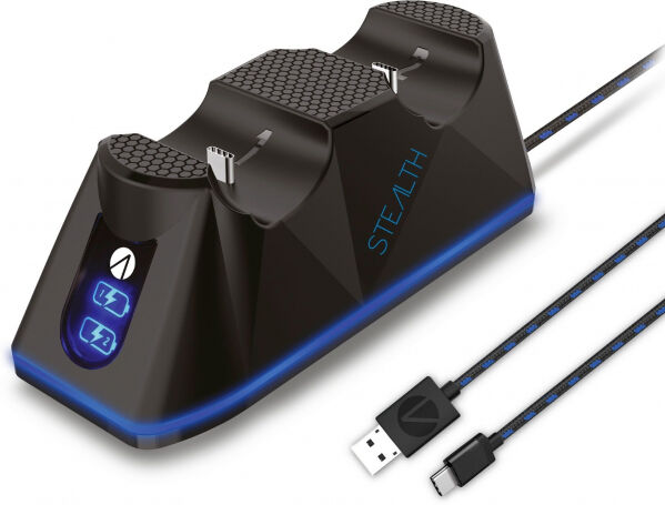 Divers Stealth - SP-C100 V Twin Charging Dock with Play + Charge Cable - black [PS5]