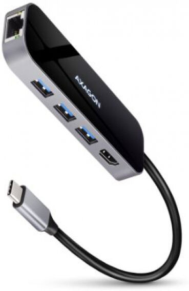 Axagon HMC-6GL - USB-Hub, 3x USB-3.0, 1x RJ-45, 1x HDMI