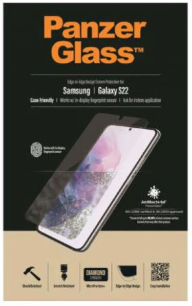 Panzerglass Displayschutz Case Friendly Fingerprint zu Samsung Galaxy S22