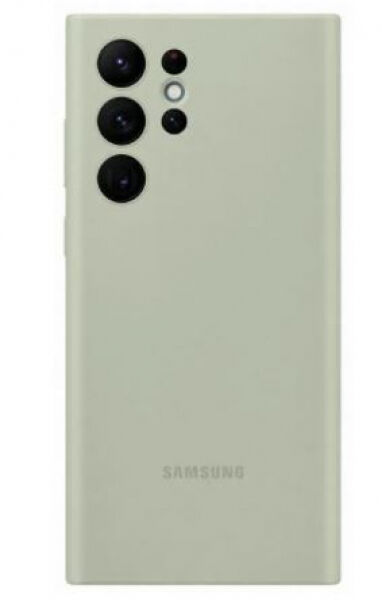 Samsung Back Cover Silicone olive green - Galaxy S22 Ultra