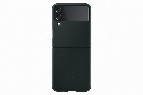 Samsung - Z Flip3 Leather Cover Green