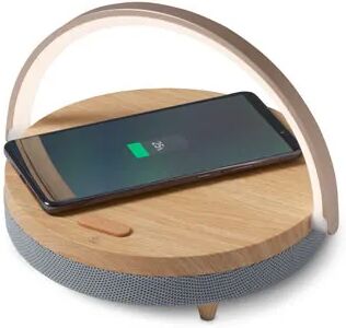 Tchibo Bluetooth-Lautsprecher mit kabellosem Ladegerät und LED-Nachtlicht - Tchibo - Grau Kunststoff