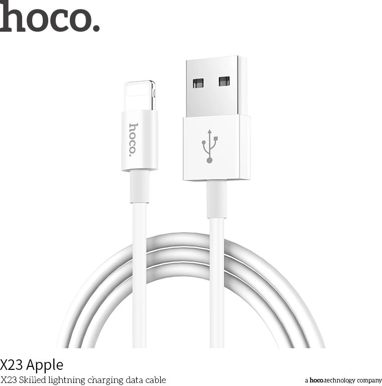 Hoco Kabel USB-A/Lightning pro iPhone a iPad - Hoco, X23 Skilled White