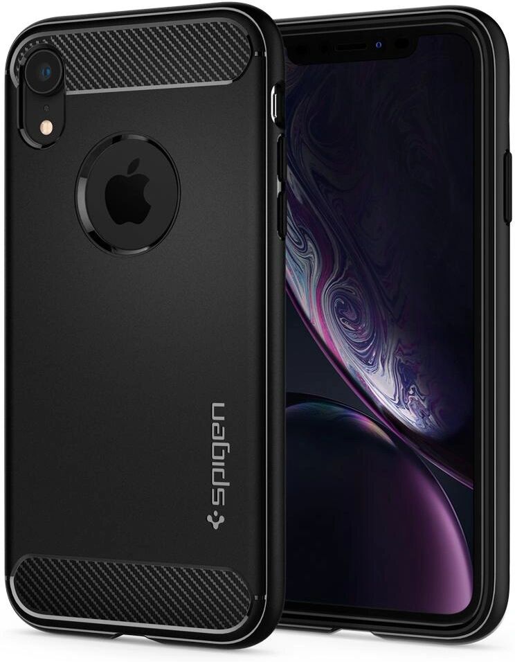 Spigen Ochranný kryt pro iPhone XR - Spigen, Rugged Armor Black