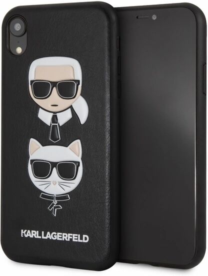 Karl Lagerfeld Ochranný kryt pro iPhone XR - Karl Lagerfeld, Choupette Back Black