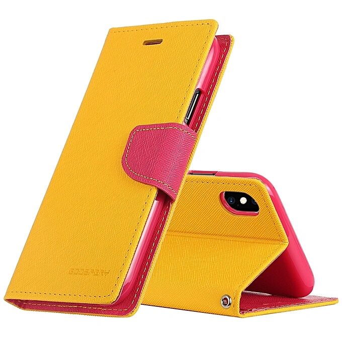 Mercury Pouzdro / kryt pro iPhone XS MAX - Mercury, Fancy Diary Yellow/HotPink