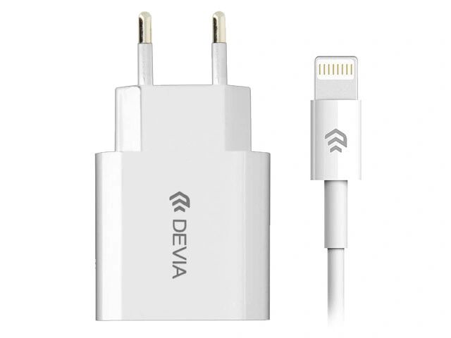 Devia Nabíjecí AC adaptér pro iPhone a iPad - Devia, Smart Charger 2.1A + kabel Lightning