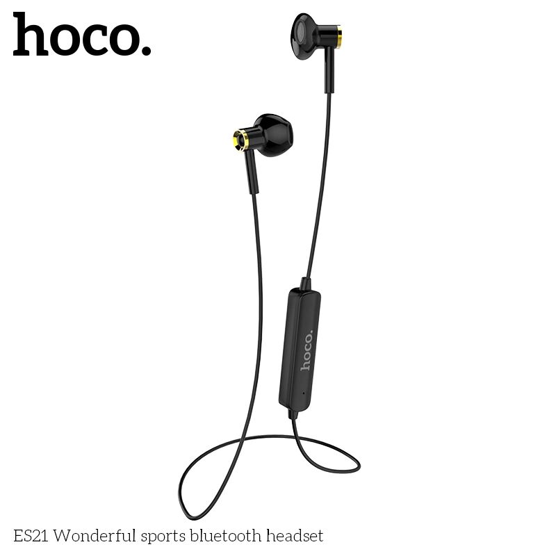 Hoco Sportovní bezdrátová sluchátka pro iPhone a iPad - Hoco, ES21 WonderfulSports Black