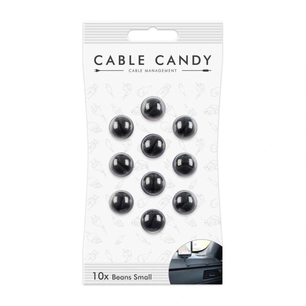 Candy Kabelový organizér 10ks - Cable Candy, Small Beans Black