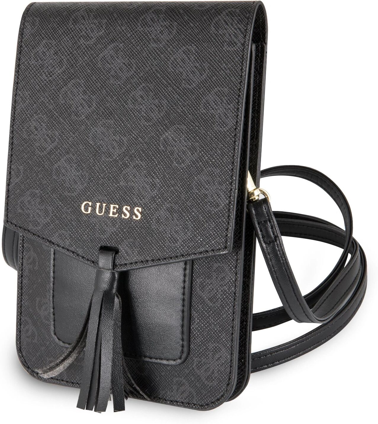 Guess Univerzální pouzdro / taška s kapsou na mobil - Guess, 4G Wallet Black