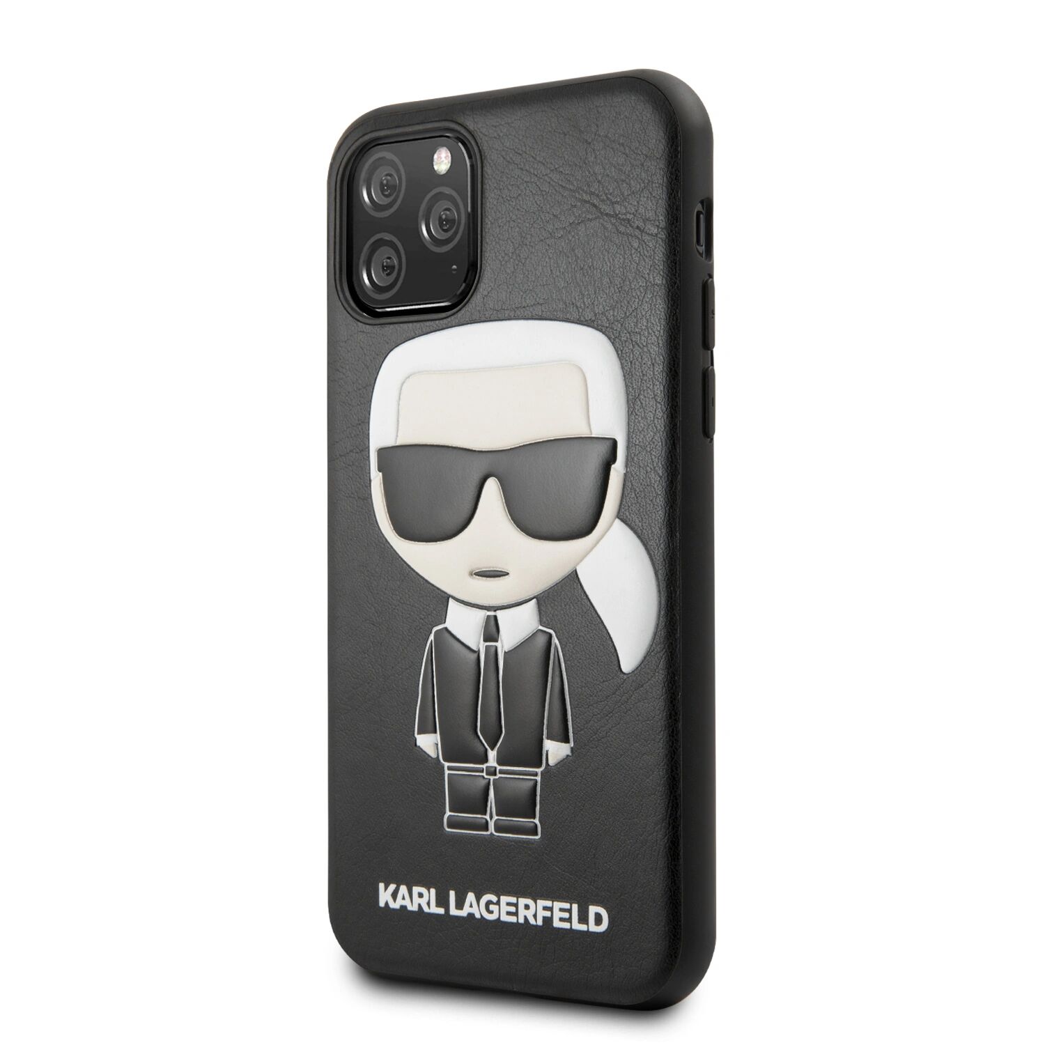 Karl Lagerfeld Ochranný kryt na iPhone 11 Pro MAX - Karl Lagerfeld, Embossed Cover Black