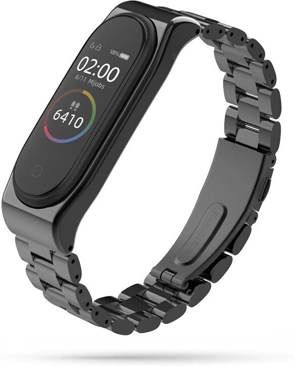 Tech-Protect Řemínek pro Xiaomi Mi Band 3 / 4 - Tech-Protect, Stainless Black