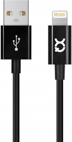 Xqisit Certifikovaný kabel USB-A/Lightning - Xqisit, 100cm Black