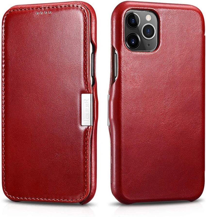 iCarer Knížkové pouzdro pro iPhone 11 Pro - iCarer, Vintage Red