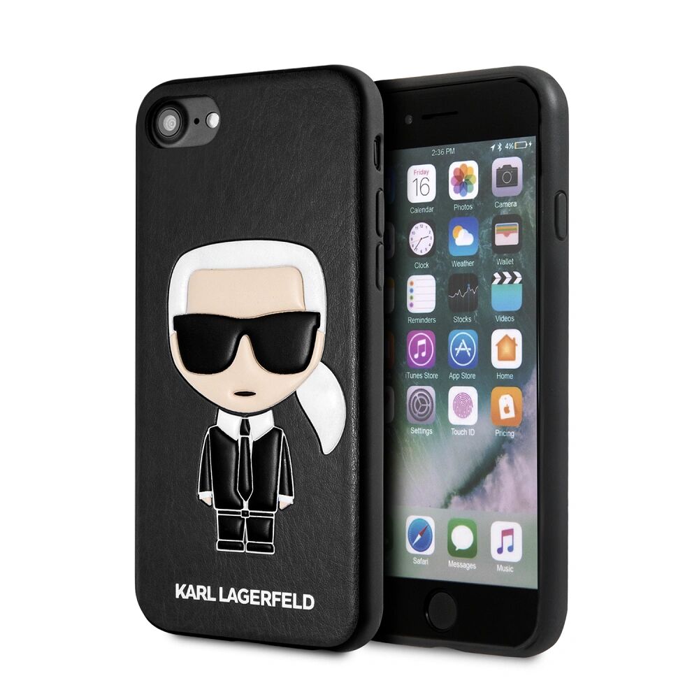 Karl Lagerfeld Kryt pro iPhone 7 / 8 / SE (2020) - Karl Lagerfeld, Iconic Back Black