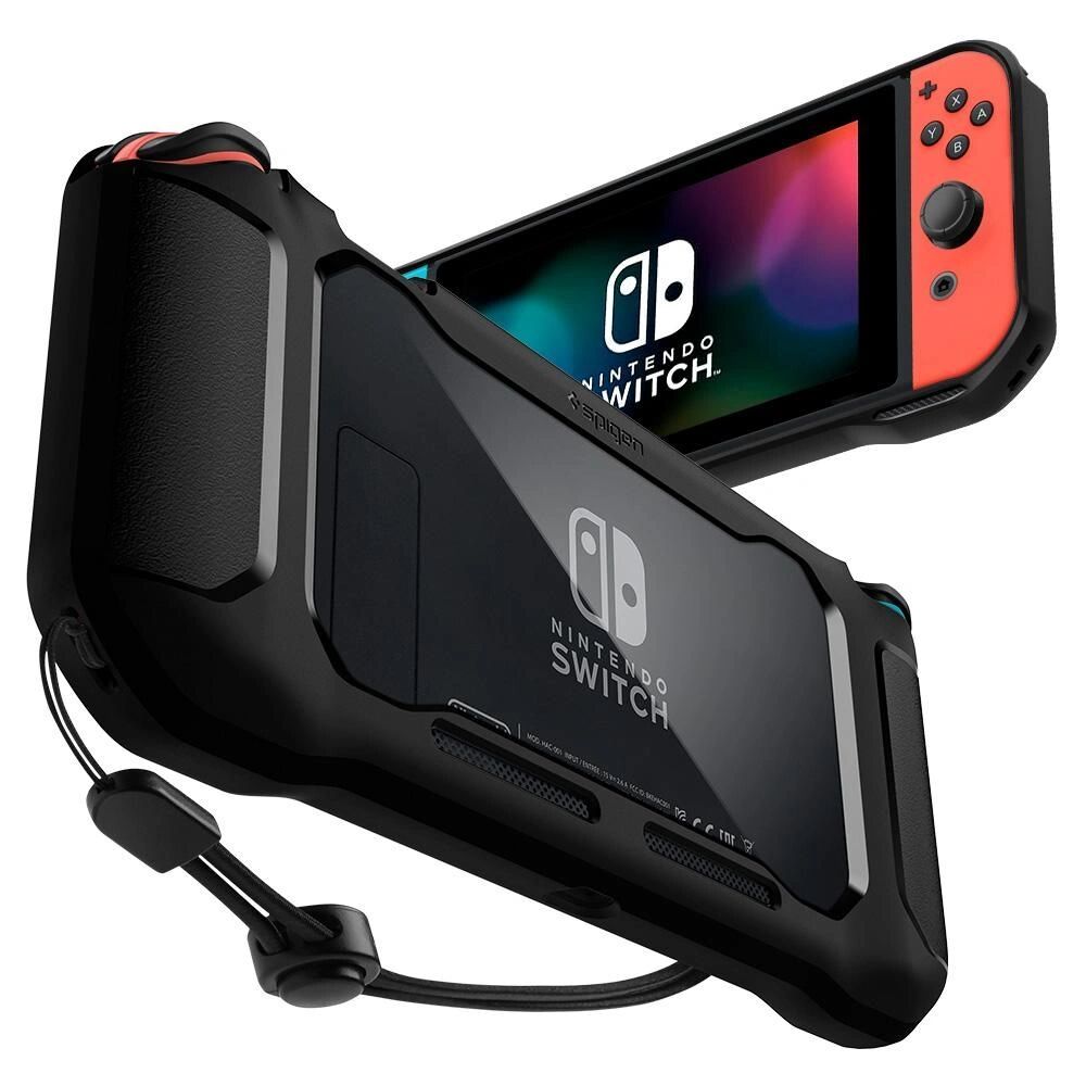 Spigen Ochranný kryt pro Nintendo Switch - Spigen, Rugged Armor Black