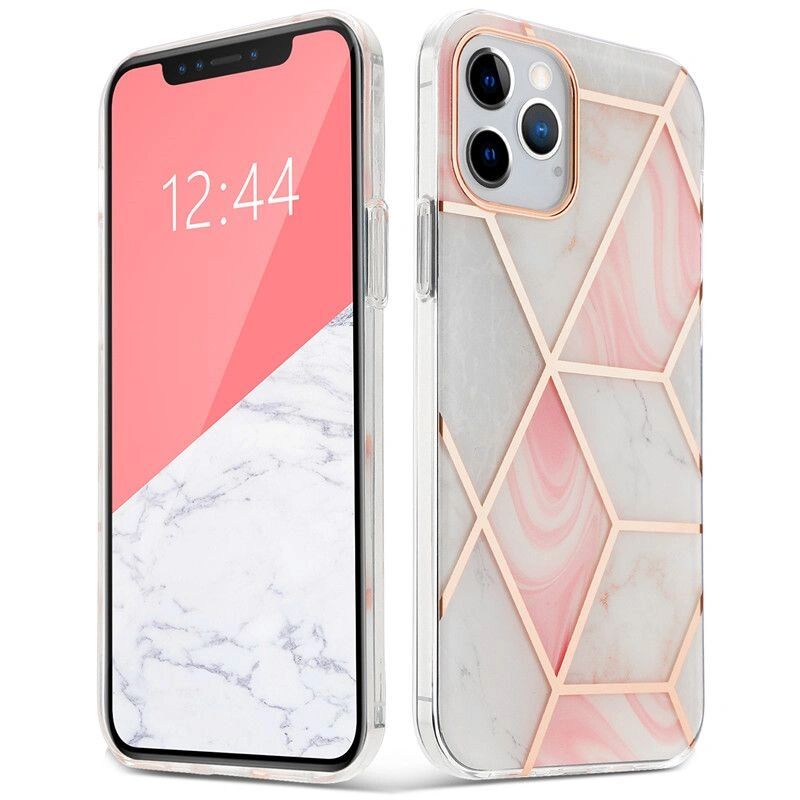 Tech-Protect Ochranný kryt pro iPhone 12 mini - Tech-Protect, Marble Pink