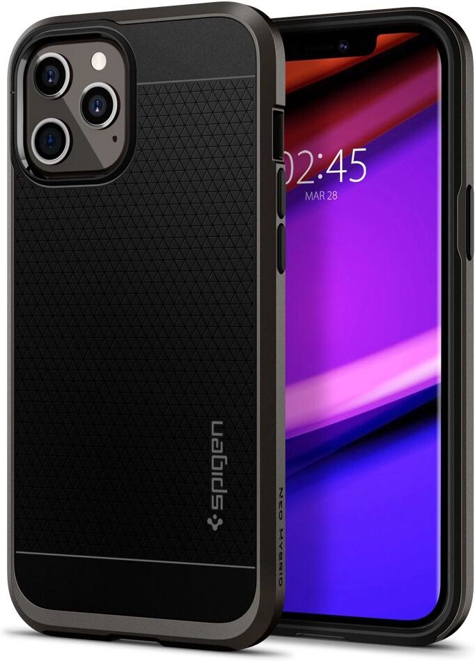 Spigen Ochranný kryt pro iPhone 12 / 12 Pro - Spigen, Neo Hybrid Gunmetal