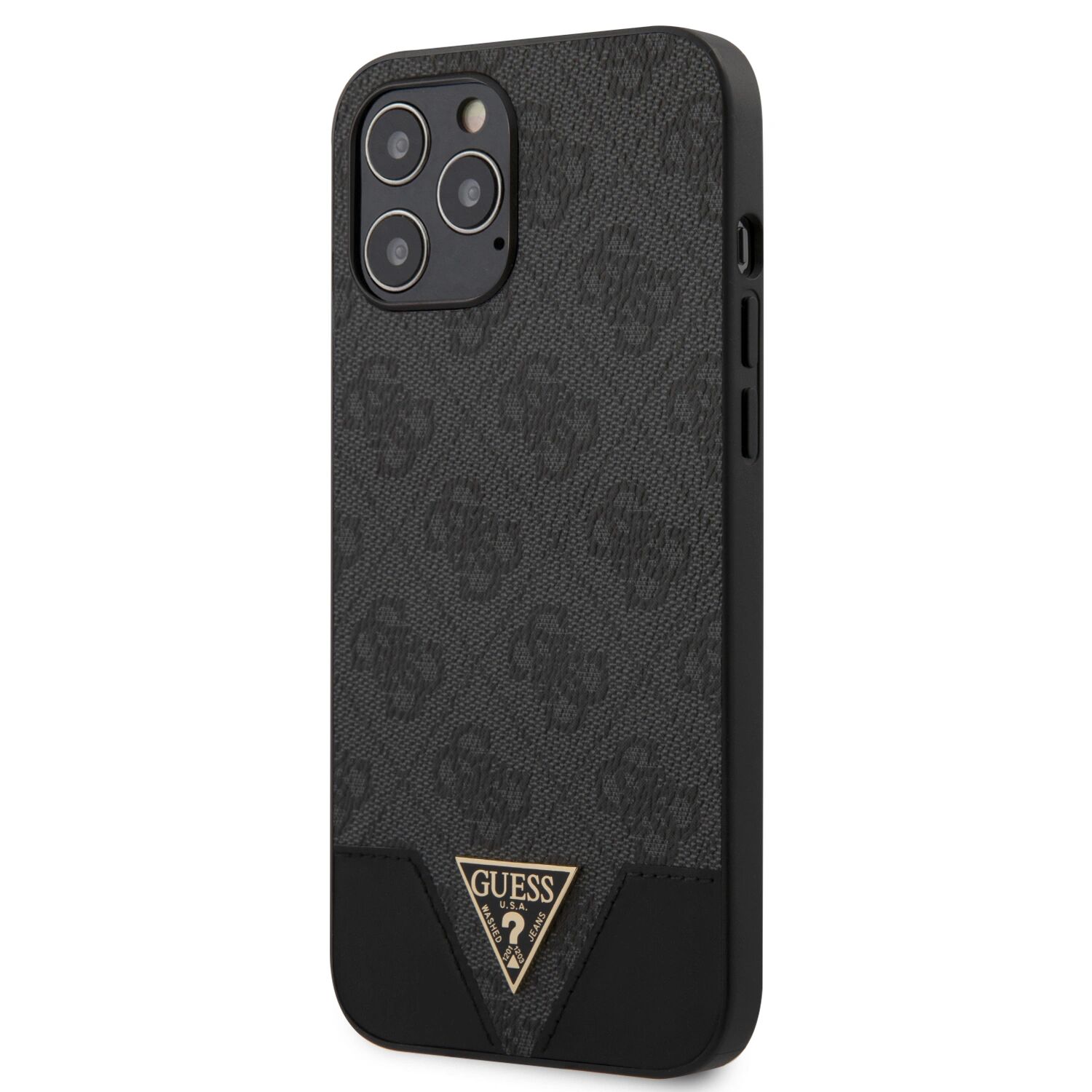 Guess Ochranný kryt pro iPhone 12 Pro MAX - Guess, 4G Triangle Gray