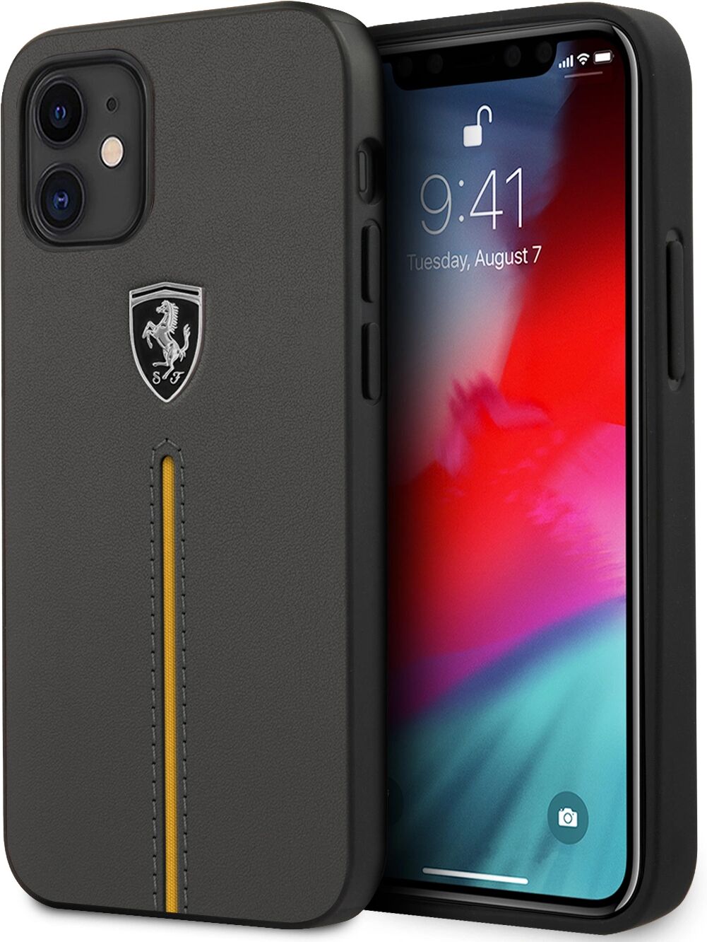 Acer Ochranný kryt pro iPhone 12 mini - Ferrari, Off Track Leather Gray