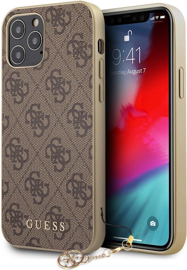 Guess Ochranný kryt pro iPhone 12 Pro MAX - Guess, 4G Charms Brown