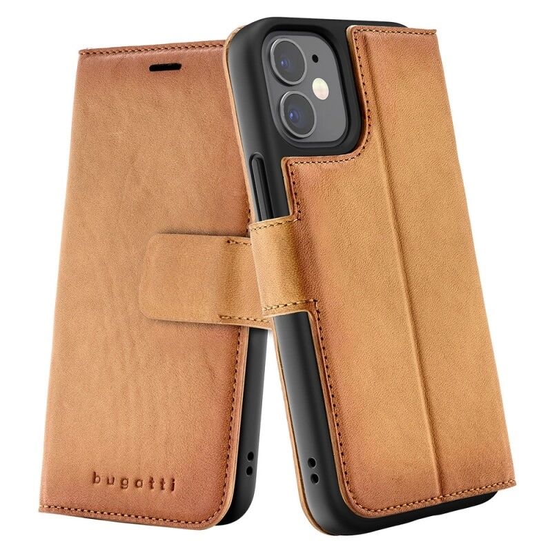 Bugatti Knížkové pouzdro pro iPhone 12 mini - Bugattti, Zurigo Brown