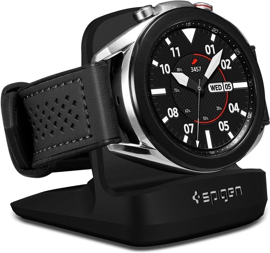 Spigen Noční nabíjecí stojánek pro Samsung Galaxy Watch 40mm / 41mm / 42mm / 44mm / 45mm / 46mm - Spigen, S352 Night Stand Black