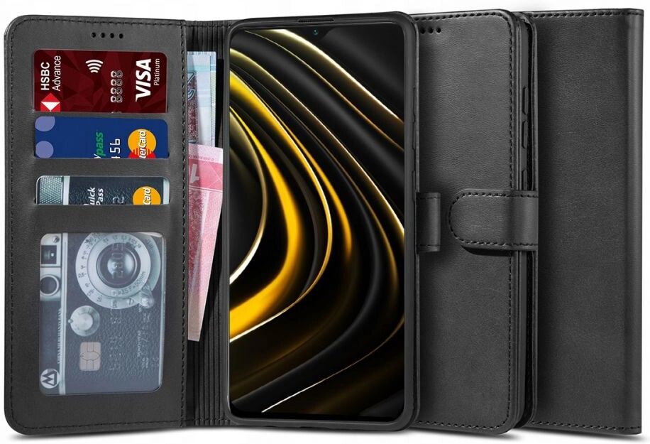 Tech-Protect Ochranné pouzdro pro Xiaomi Poco M3 - Tech-Protect, Wallet 2 Black