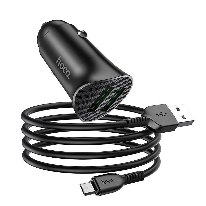 Hoco Auto-nabíječka - Hoco, Z39 Farsighted QC3.0 + MICRO-USB kabel