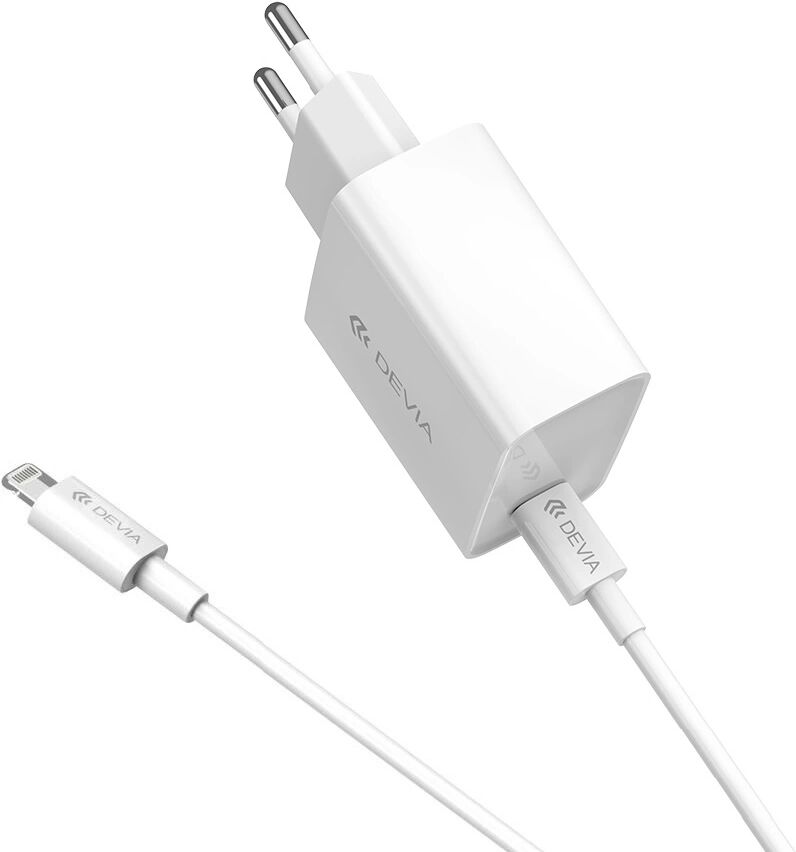 Devia Rychlá nabíječka do sítě pro iPhone a iPad - Devia, Smart Quick Charger PD 20W  + Lightning kabel