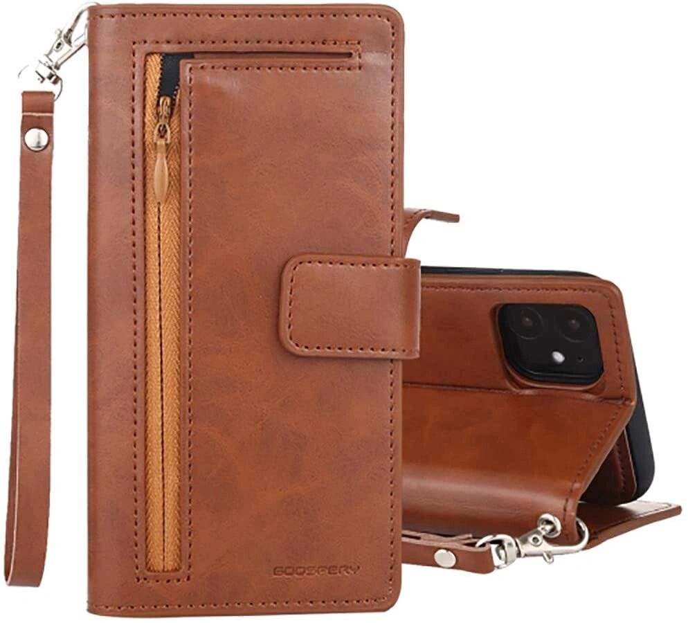 Mercury Knížkové pouzdro na iPhone 12 mini - Mercury, Detachable Diary Brown