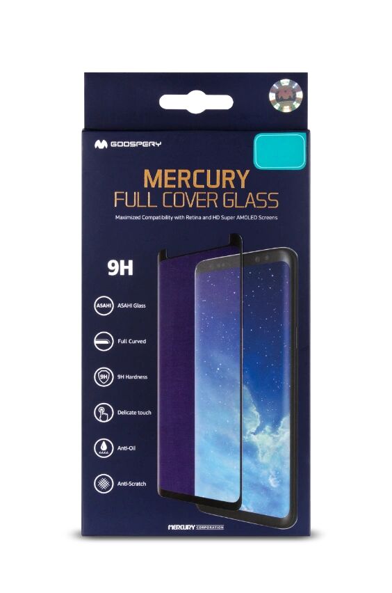 Mercury Ochranné tvrzené sklo pro iPhone 12 mini - Mercury, Full Glass Black