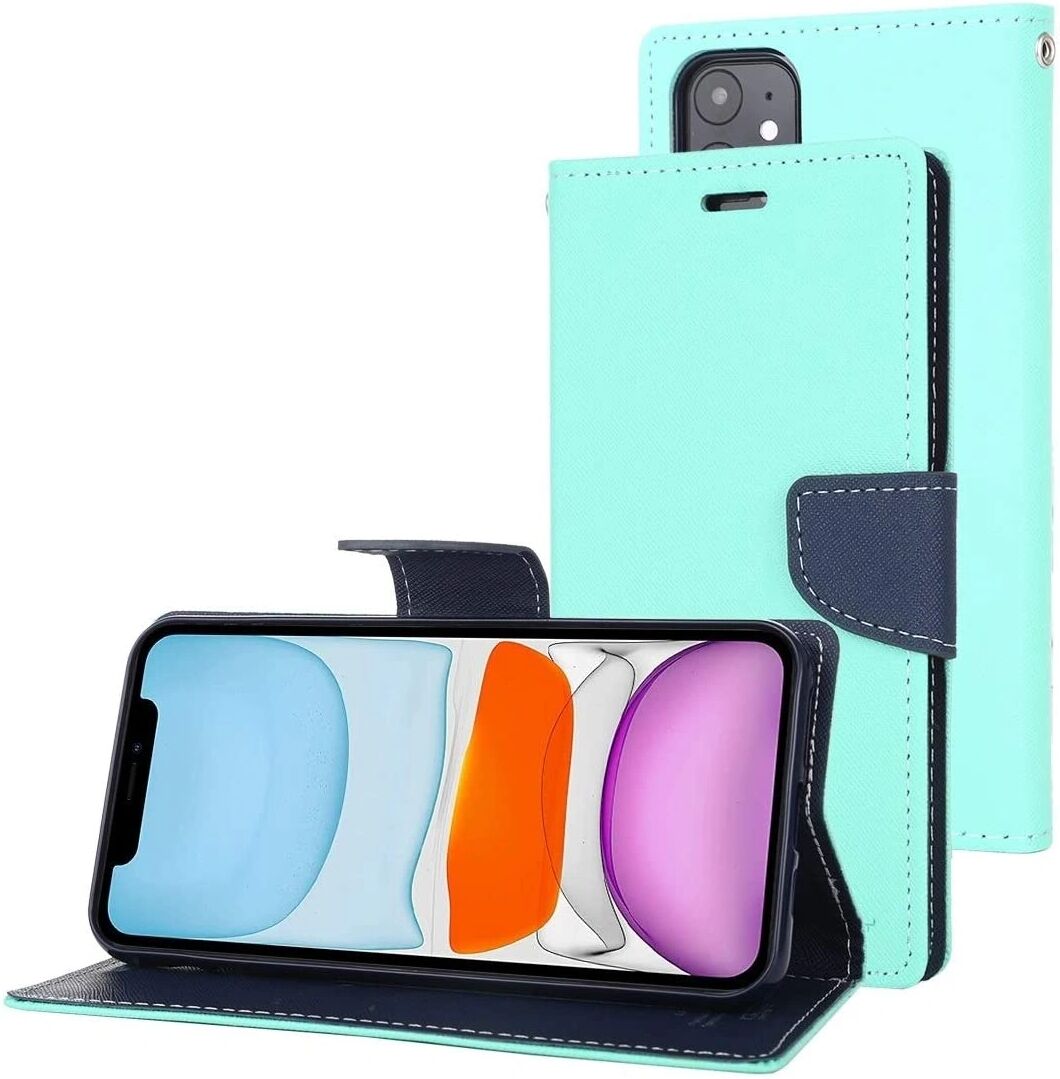 Mercury Pouzdro na iPhone 11 - Mercury, Fancy Diary Mint/Navy