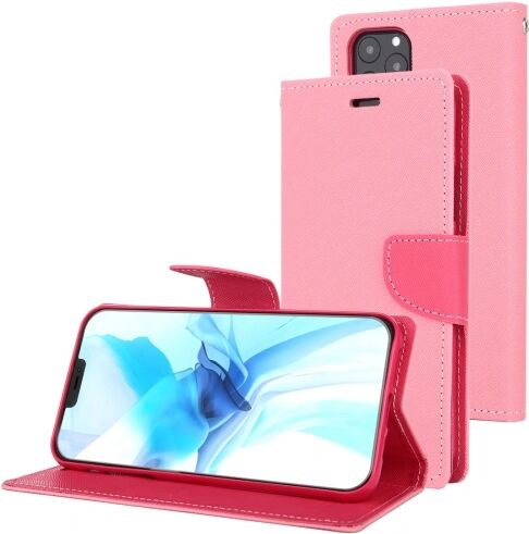 Mercury Pouzdro na iPhone 12 / 12 Pro - Mercury, Fancy Diary Pink/Hotpink