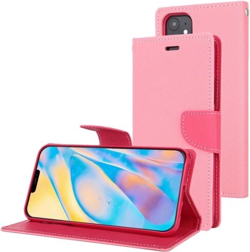 Mercury Pouzdro na iPhone 12 mini - Mercury, Fancy Diary Pink/Hotpink