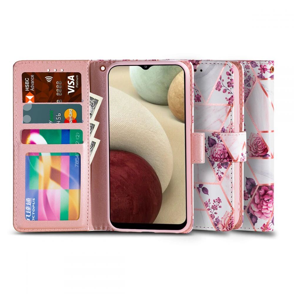 Tech-Protect Ochranné pouzdro pro Samsung Galaxy A12 - Tech-Protect, Wallet Floral