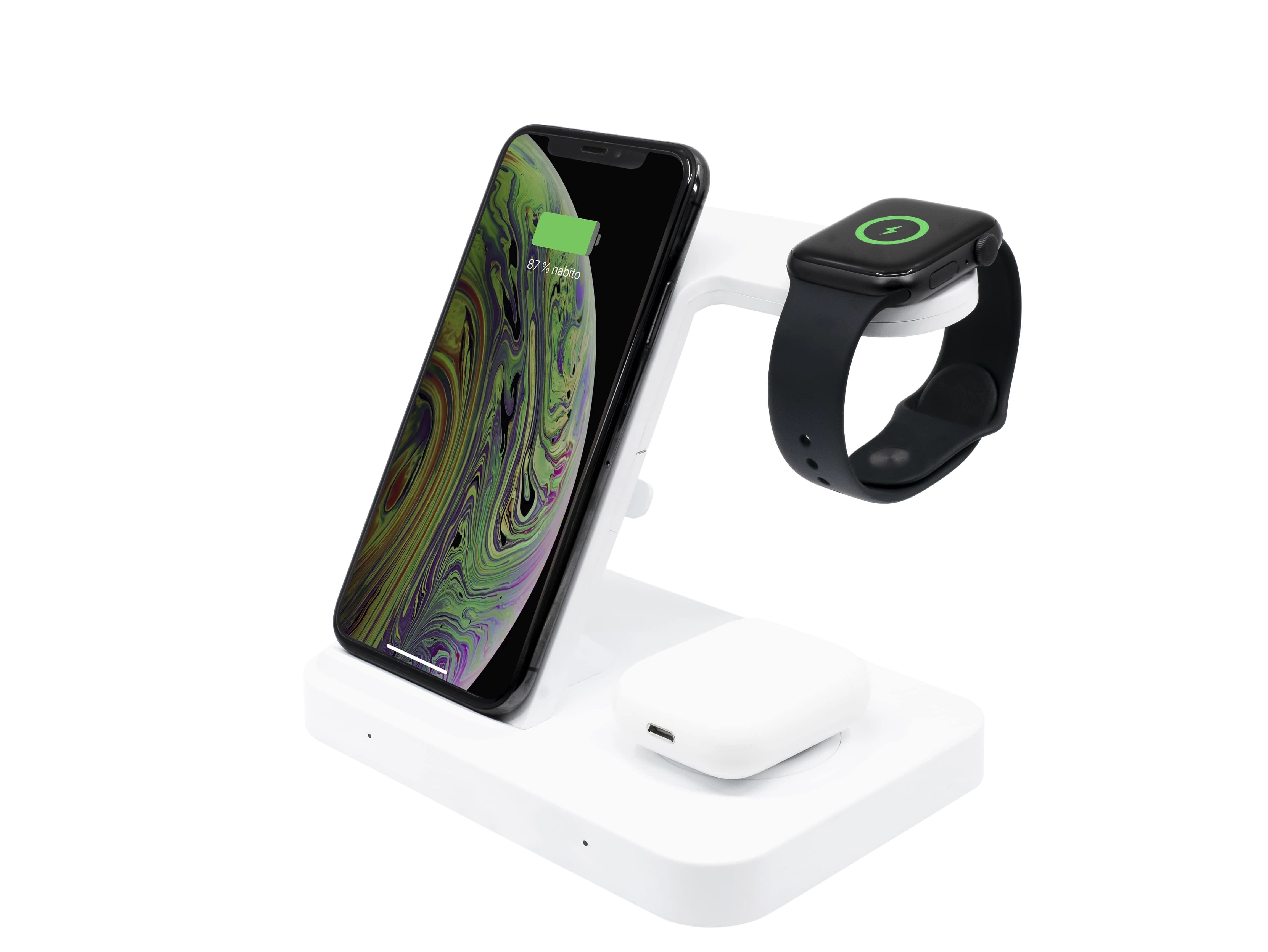 Fixed Bezdrátová nabíječka pro iPhone, Apple Watch a AirPods - FIXED, Powerstation White