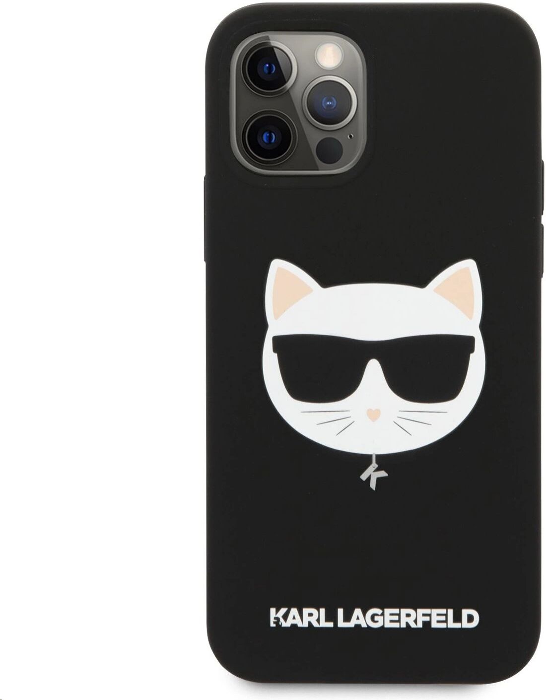 Karl Lagerfeld Ochranný kryt pro iPhone 12 / 12 Pro - Karl Lagerfeld, Choupette Head Black