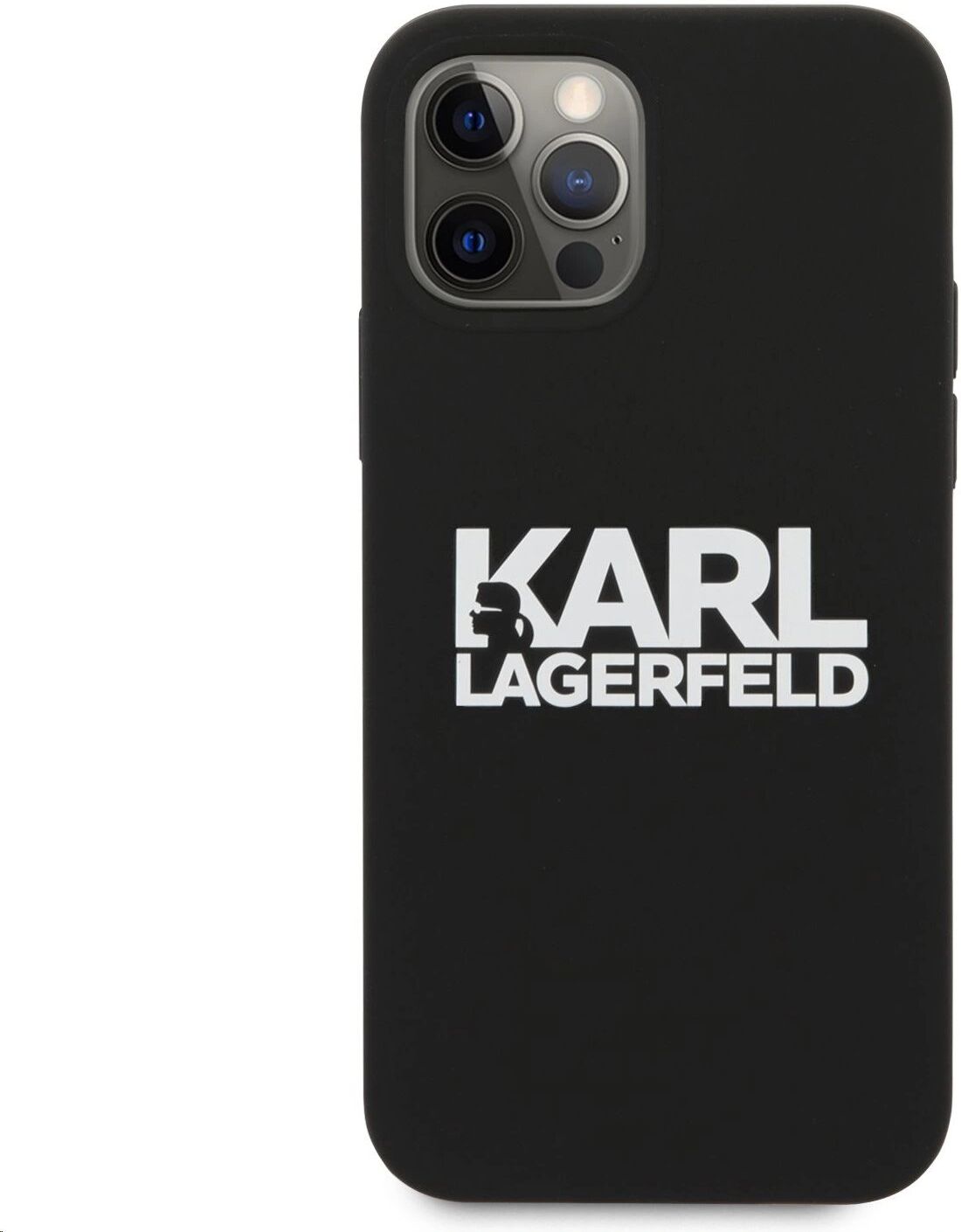 Karl Lagerfeld Ochranný kryt pro iPhone 12 / 12 Pro - Karl Lagerfeld, White Logo Black