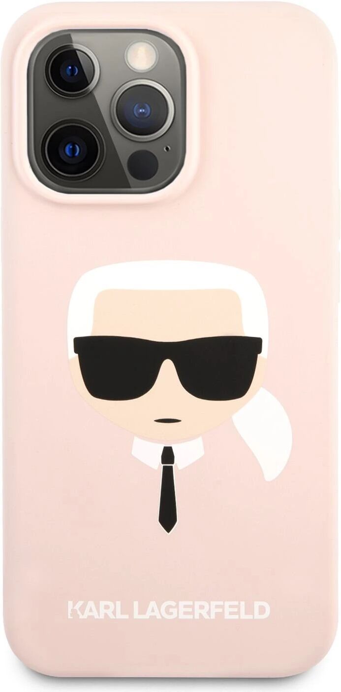 Karl Lagerfeld Ochranný kryt pro iPhone 13 Pro MAX - Karl Lagerfeld, Silicone Karl Head Pink