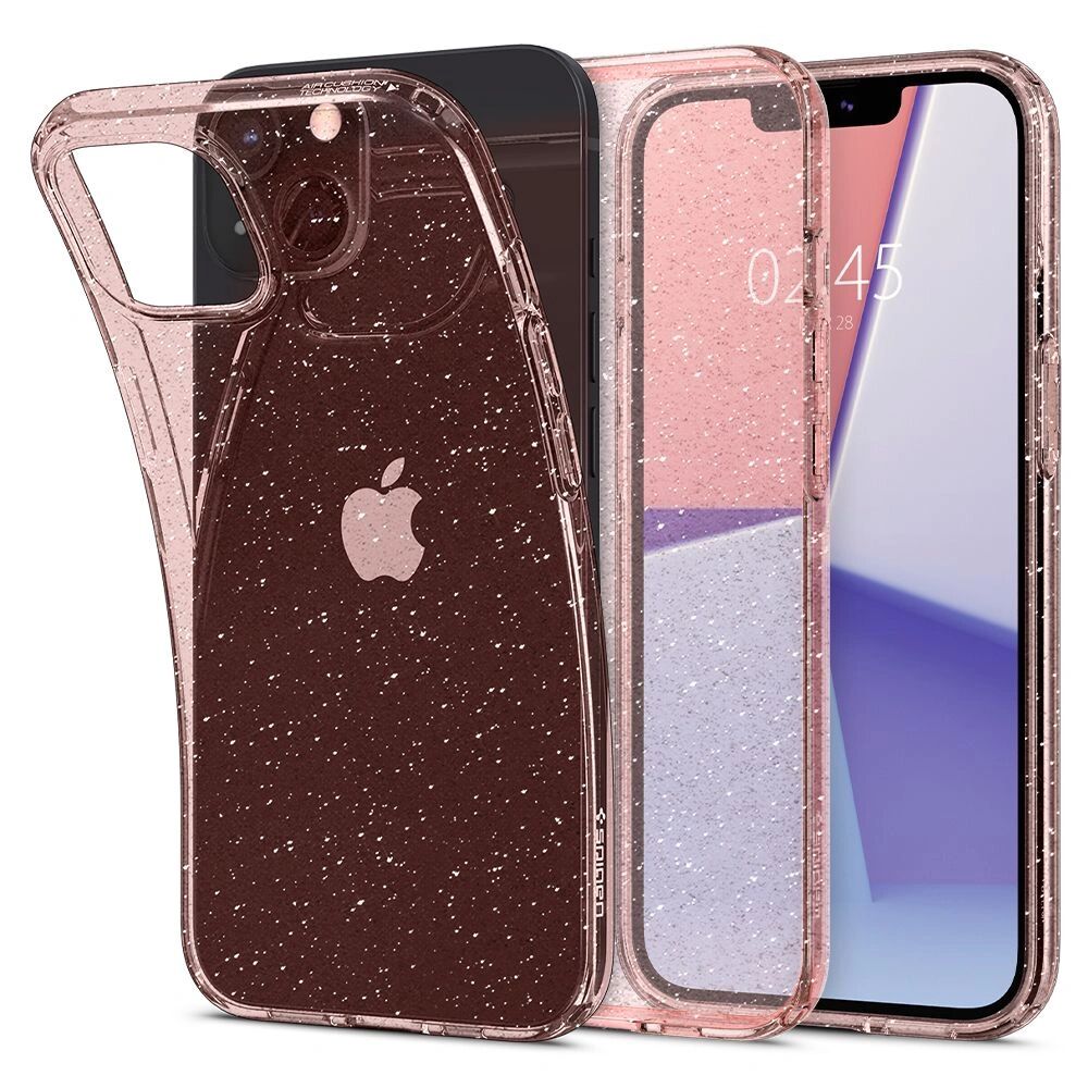 Spigen Ochranný kryt pro iPhone 13 mini - Spigen, Liquid Glitter Rose
