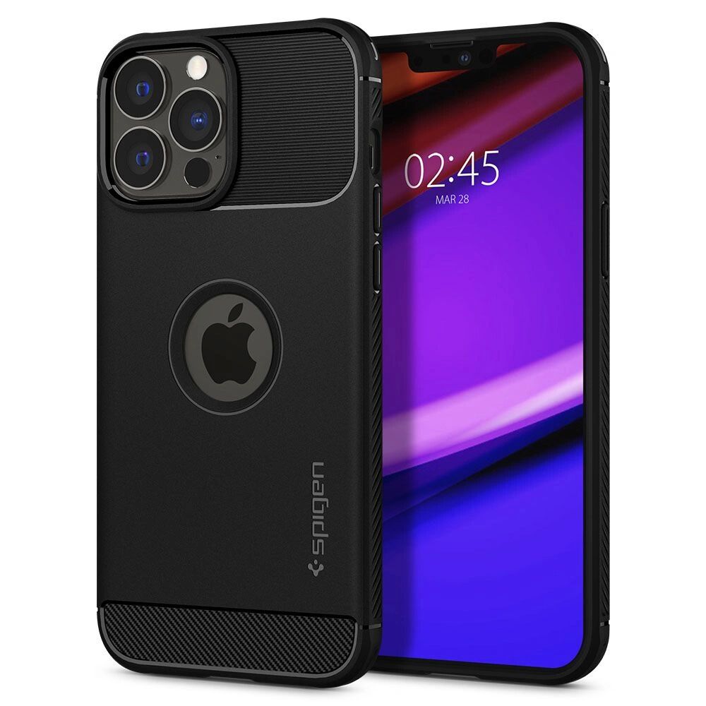 Spigen Ochranný kryt pro iPhone 13 Pro - Spigen, Rugged Armor Black