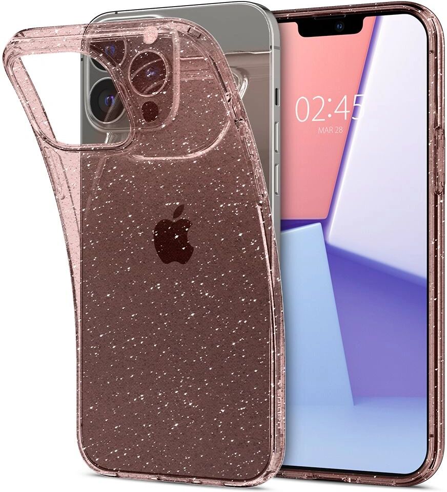 Spigen Ochranný kryt pro iPhone 13 Pro MAX - Spigen, Liquid Glitter Rose