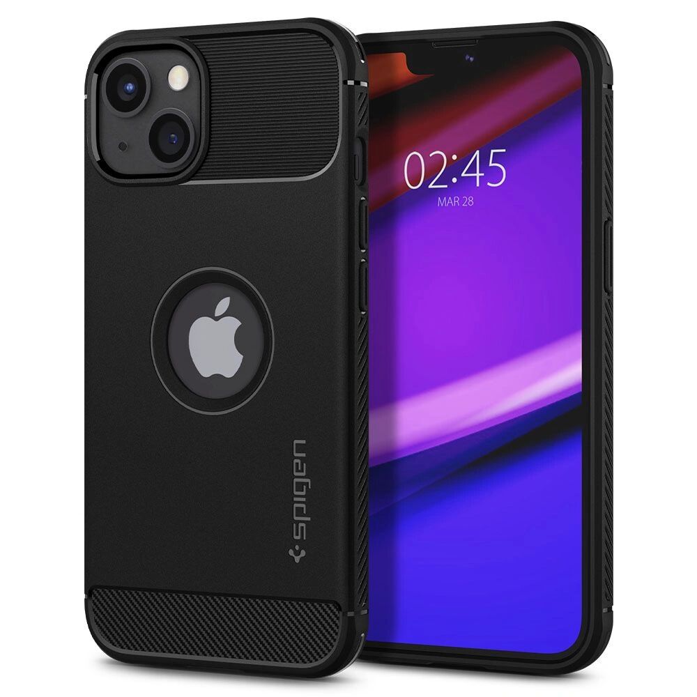 Spigen Ochranný kryt pro iPhone 13 - Spigen, Rugged Armor Black