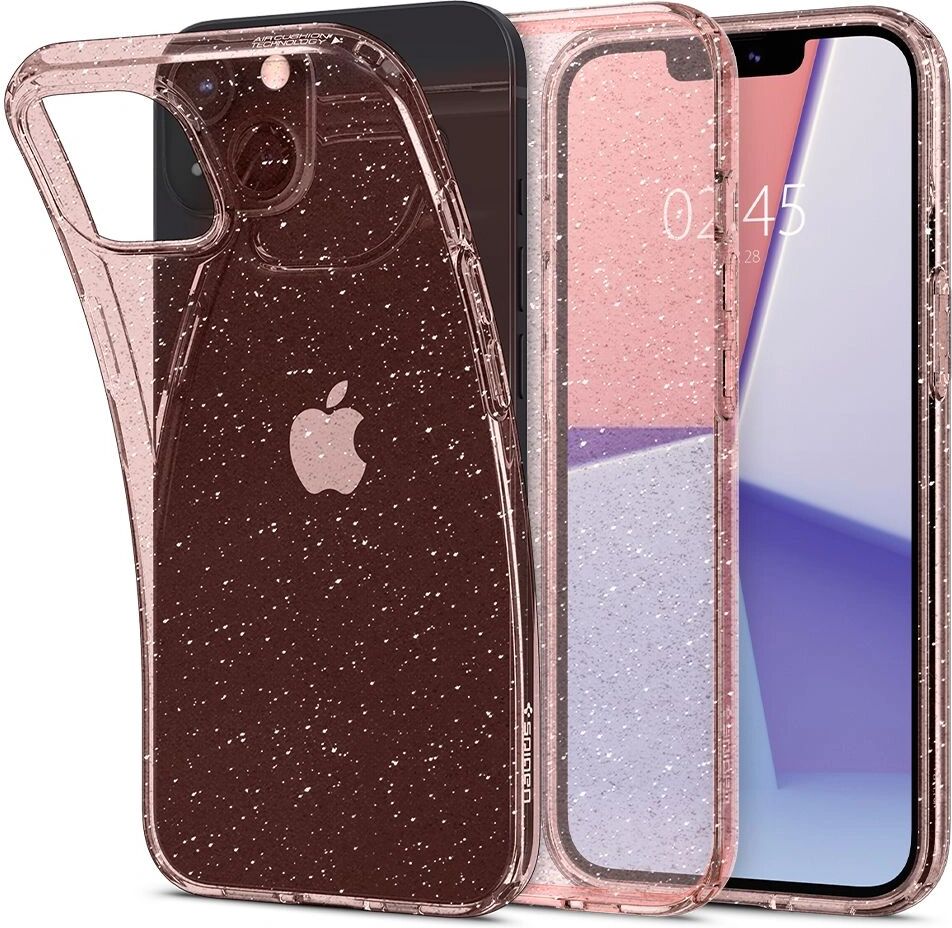 Spigen Ochranný kryt pro iPhone 13 - Spigen, Liquid Glitter Rose