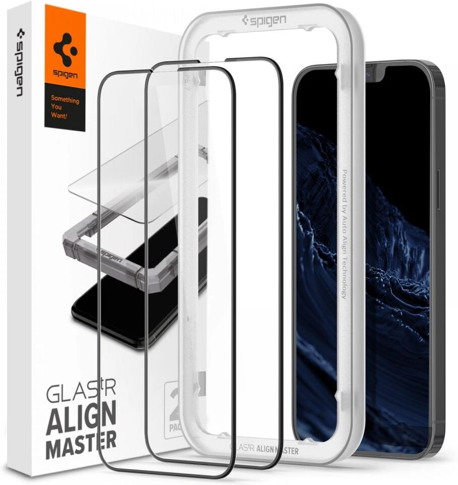 Spigen Ochranné tvrzené sklo pro iPhone 13 Pro MAX - Spigen, AlignMaster FC (2ks s aplikátorem)