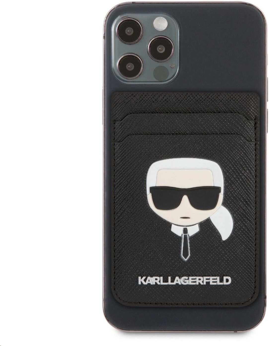 Karl Lagerfeld Peněženka s MagSafe pro iPhone 12 / 13 - Karl Lagerfeld, Magnetic Wallet Karl Head