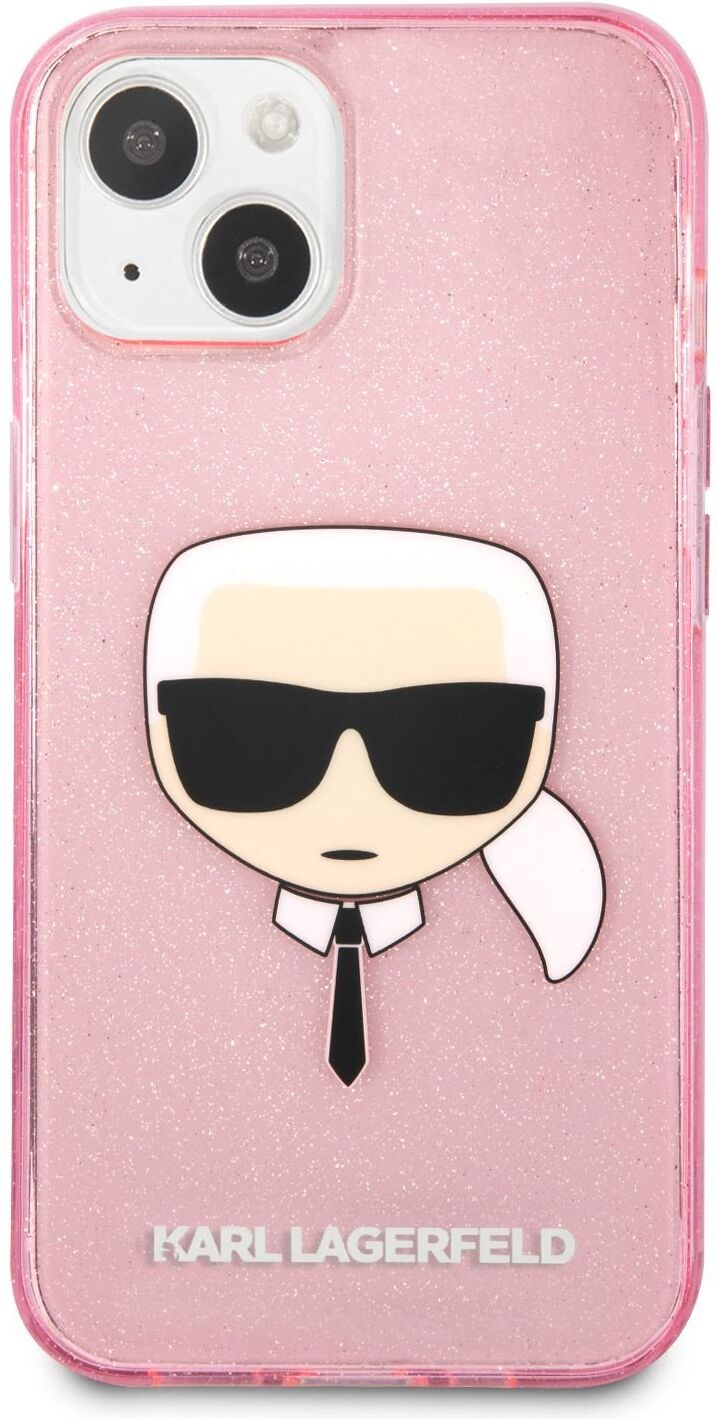 Karl Lagerfeld Ochranný kryt pro iPhone 13 mini - Karl Lagerfeld, TPU Glitter Karl Head Pink