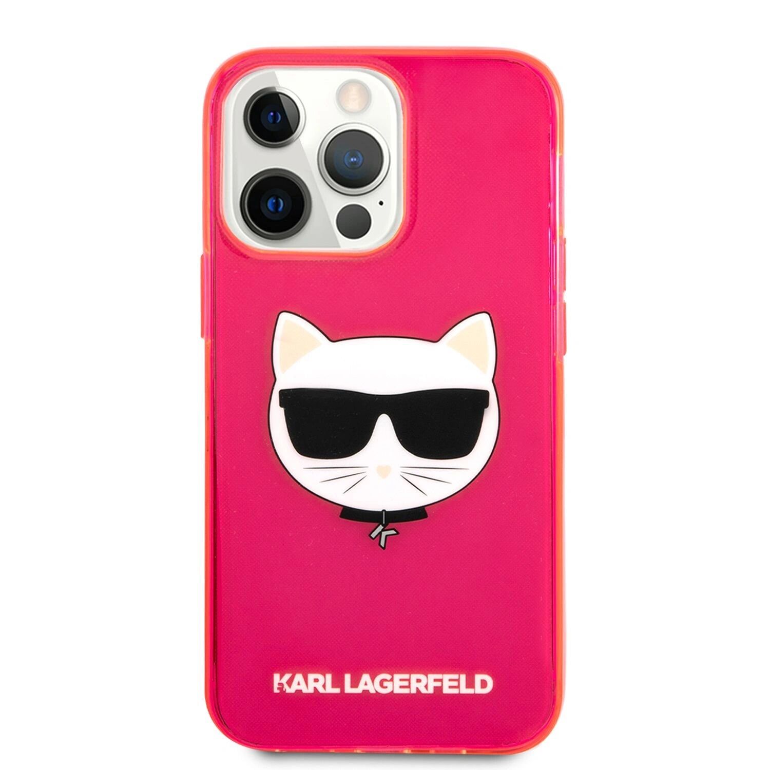Karl Lagerfeld Ochranný kryt pro iPhone 13 Pro MAX - Karl Lagerfeld, TPU Choupette Head Pink
